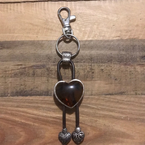 Accessories - Key Chain Silver Colored With 3 Hearts Very Cute!